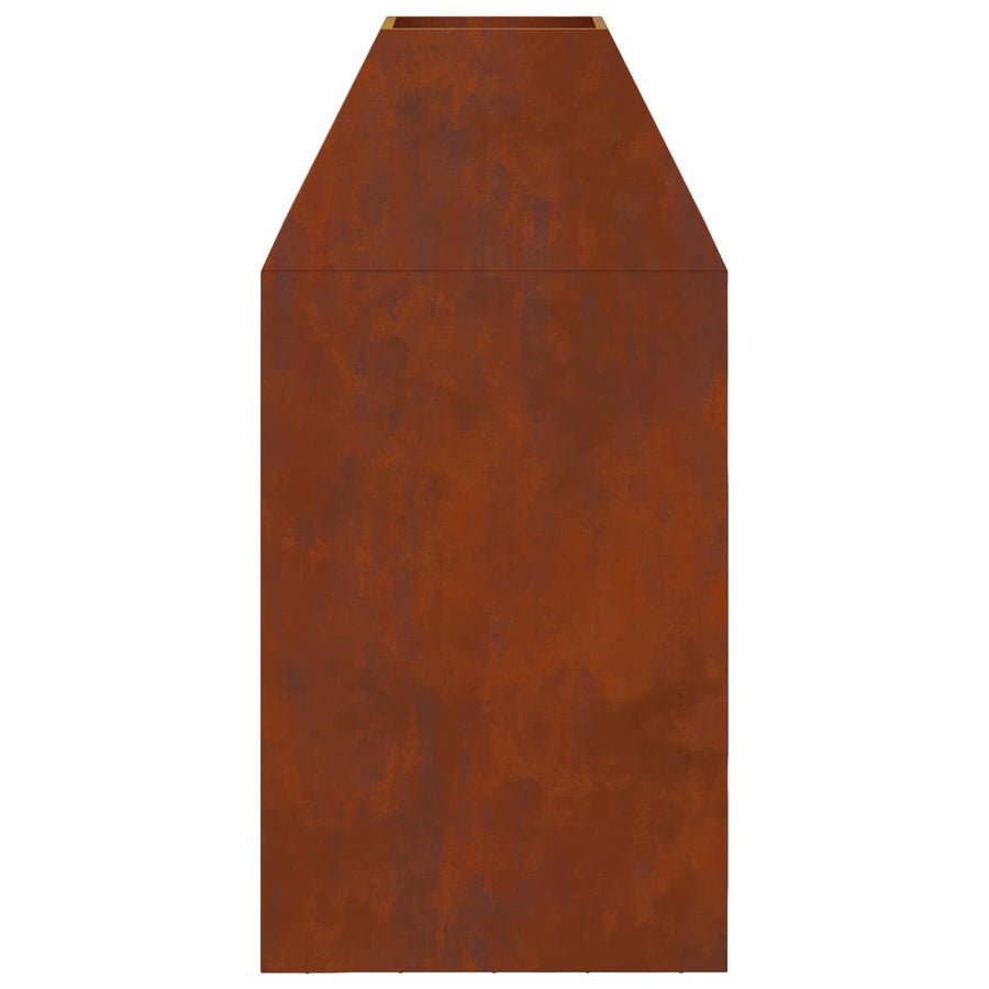 Vuurkorf Bruin 50 X 50 X 100 Cm Cortenstaal Weerbestendig staal/bruin zonder zij-uitgesneden patroon