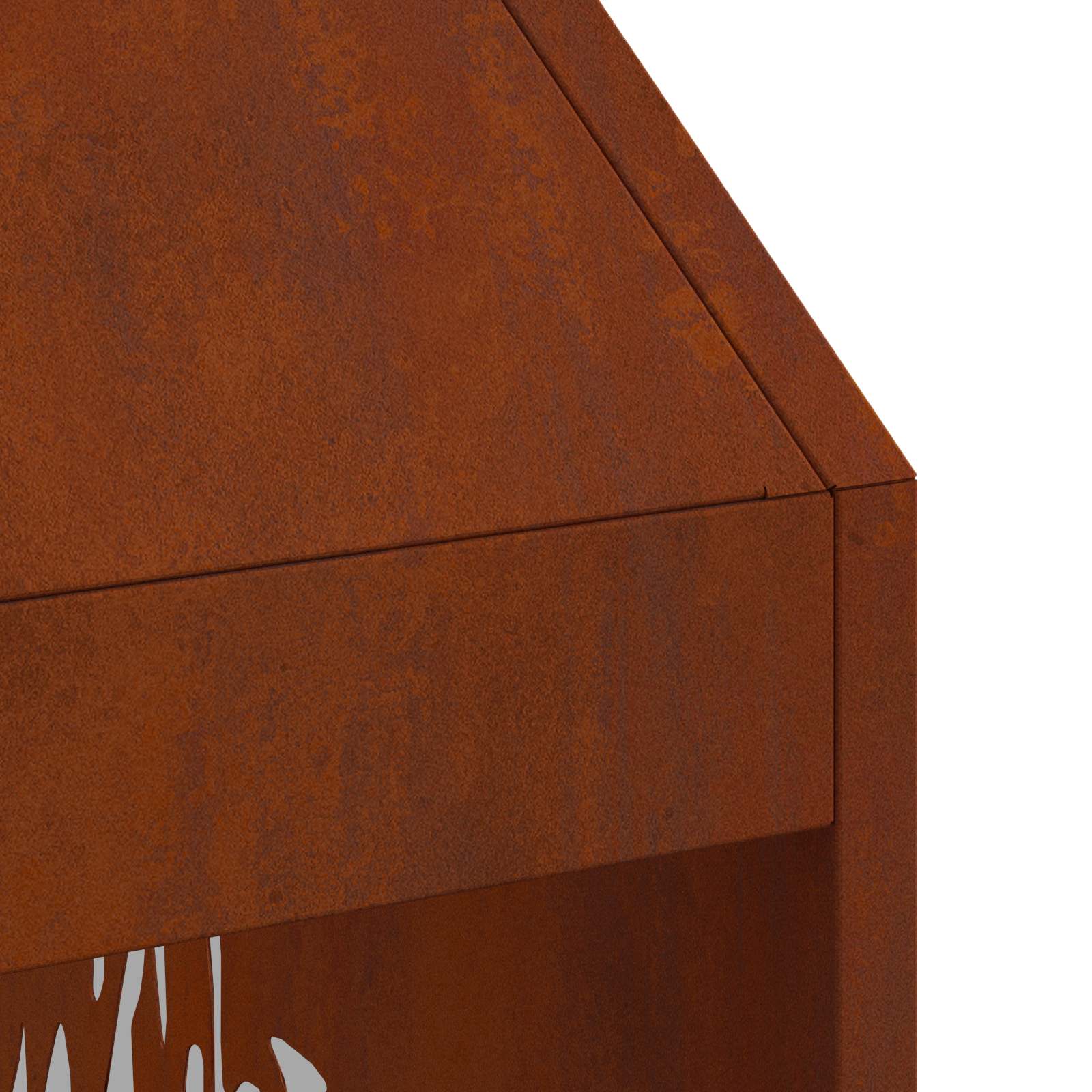 Vuurkorf Bruin 50 X 50 X 100 Cm Weerbestendig Staal Weerbestendig staal/bruin met zij-uitgesneden patroon