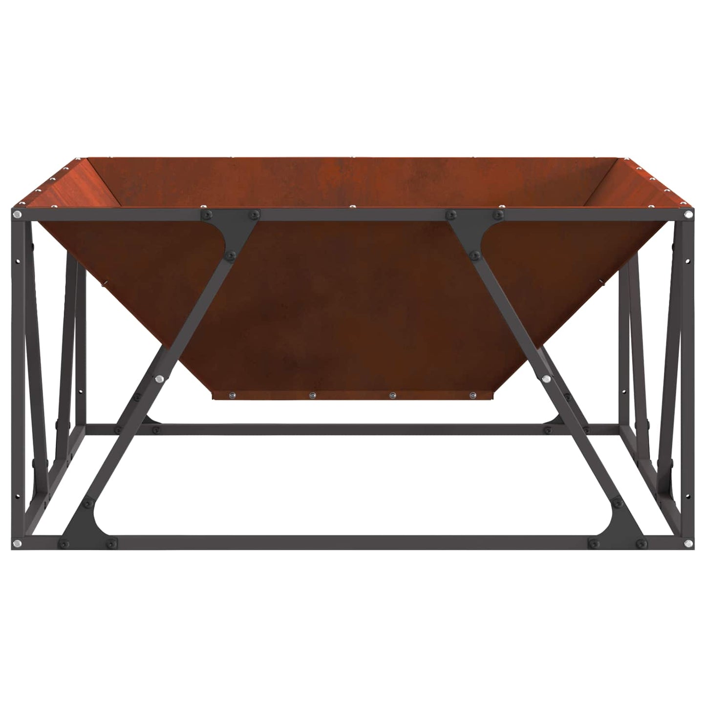 Vuurkorf Bruin Cortenstaal 80 x 80 x 40 cm Weerbestendig staal/bruin