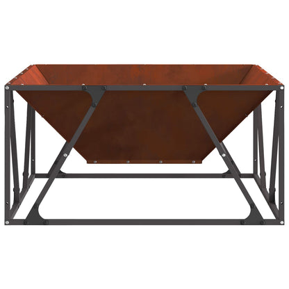 Vuurkorf Bruin Cortenstaal 80 x 80 x 40 cm Weerbestendig staal/bruin
