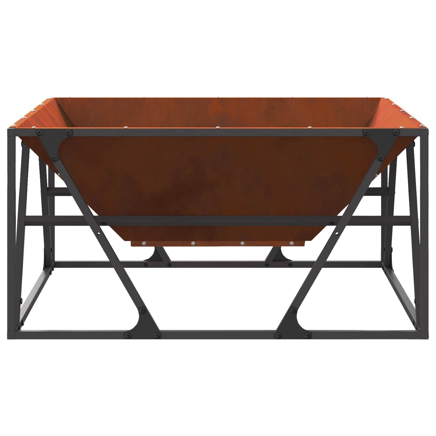 Vuurkorf Bruin Cortenstaal 80 x 80 x 40 cm Weerbestendig staal/bruin