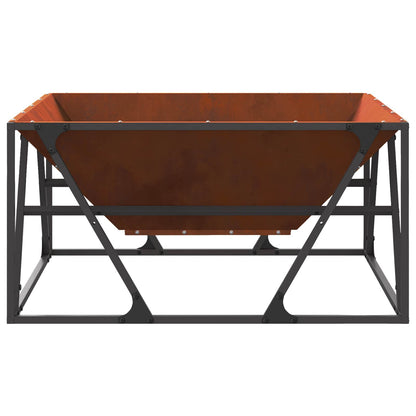 Vuurkorf Bruin Cortenstaal 80 x 80 x 40 cm Weerbestendig staal/bruin