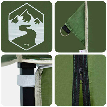 Luifeltent Groen 250 x 250 x 227 / 236 / 245 cm Oxford stof