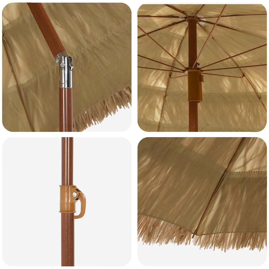 Strandparasol Bruin Ø 160 x 196 cm Staal