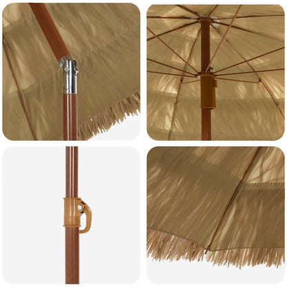 Strandparasol Bruin Ø 160 x 196 cm Staal