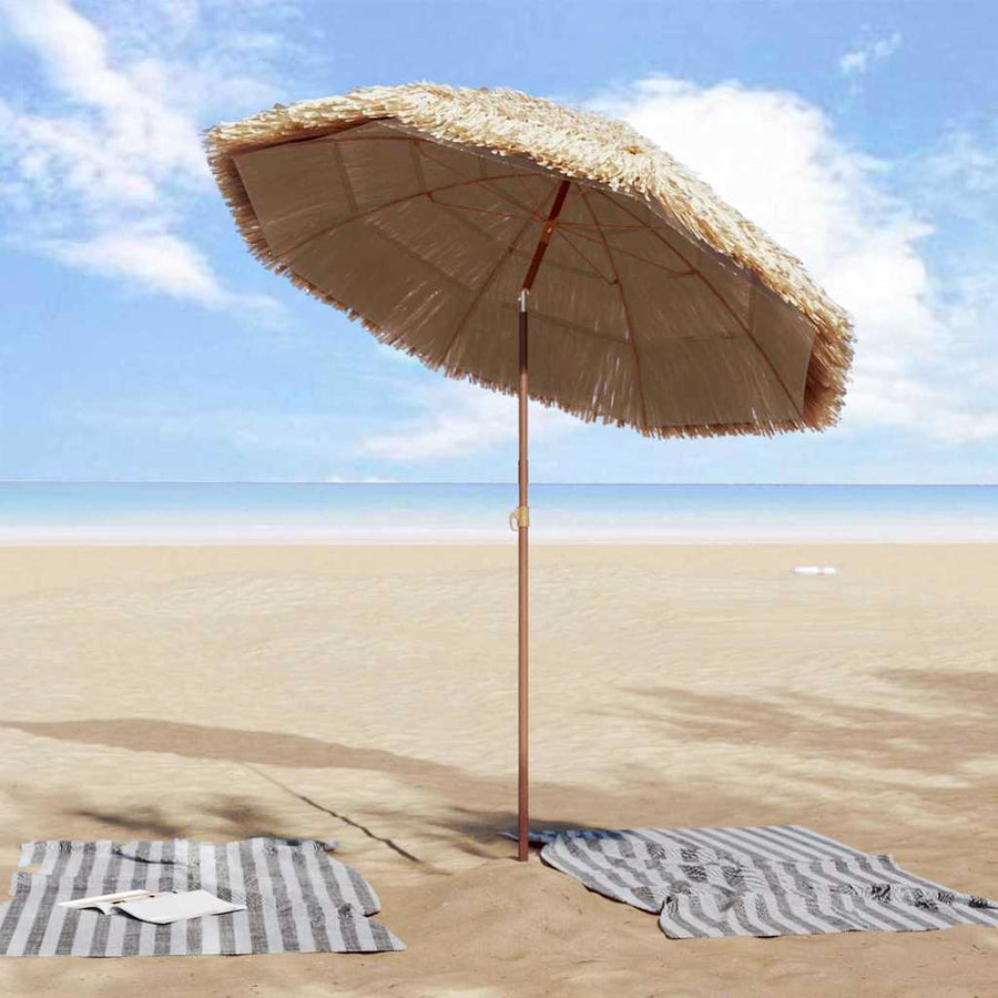 Strandparasol Bruin Ø 160 x 196 cm Staal