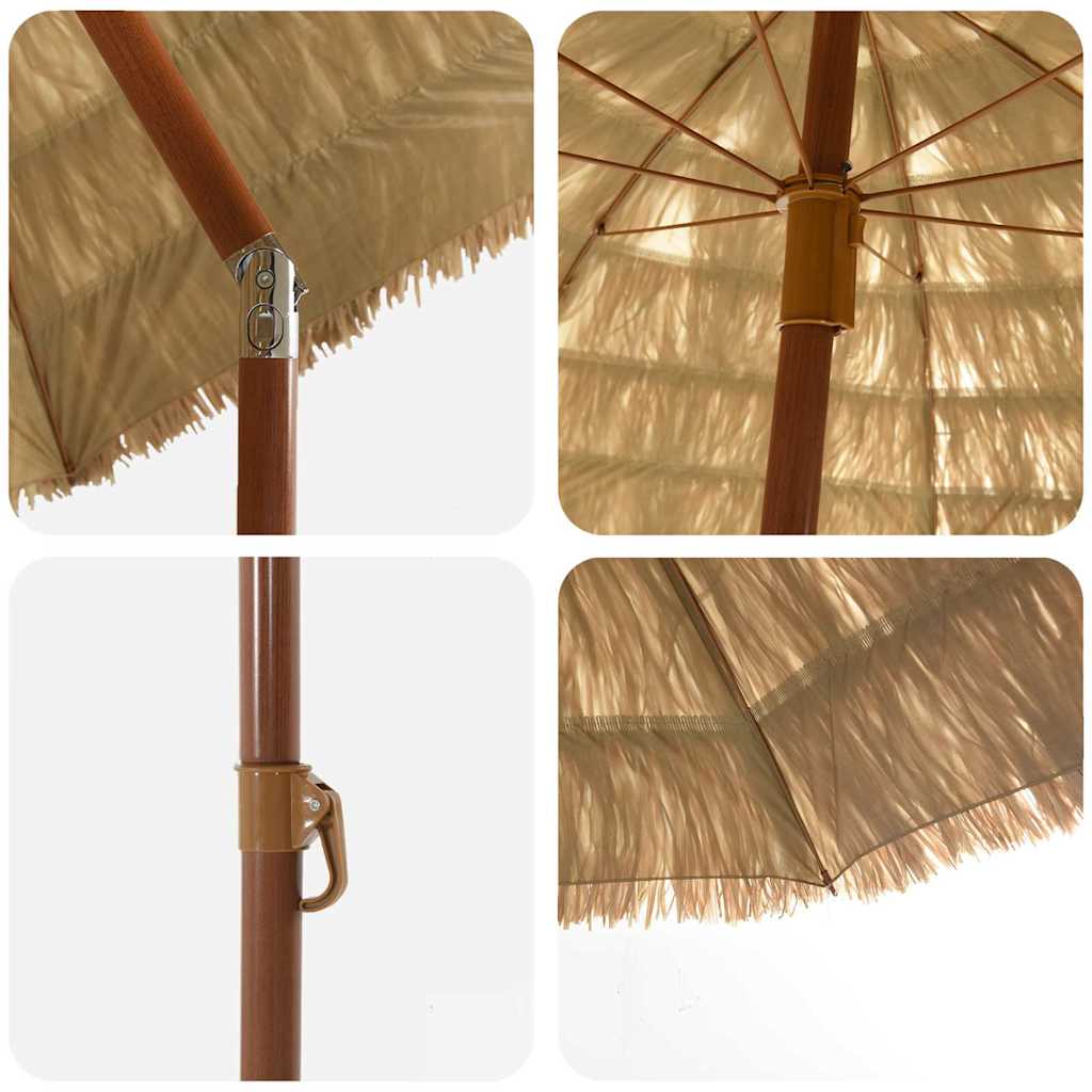 Strandparasol Bruin Ø 265 x 267 cm Staal