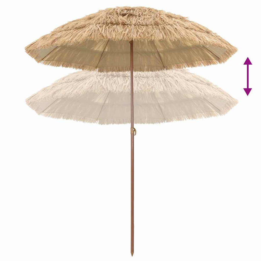 Strandparasol Bruin Ø 160 x 196 cm Staal