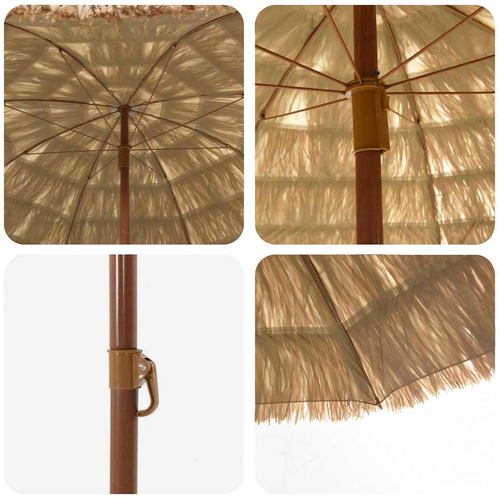 Strandparasol Bruin Ø 265 x 267 cm Staal