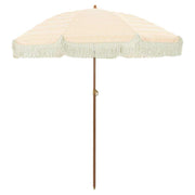 Strandparasol 160x195 cm geel wit