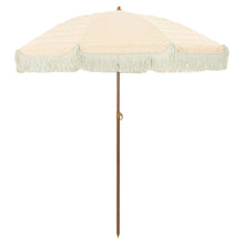 Parasol Geel en Wit Ø 160 x 195 cm Staal