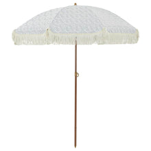 Parasol Grijs en Wit Ø 160 x 195 cm Staal