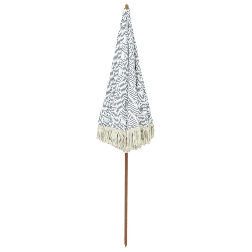 Parasol Grijs en Wit Ø 160 x 195 cm Staal