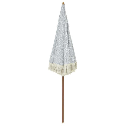 Parasol Grijs en Wit Ø 160 x 195 cm Staal