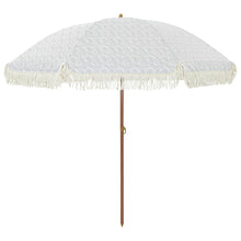 Parasol Grijs en Wit Ø 205 x 209 cm Staal