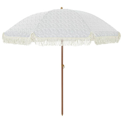 Parasol Grijs en Wit Ø 205 x 209 cm Staal