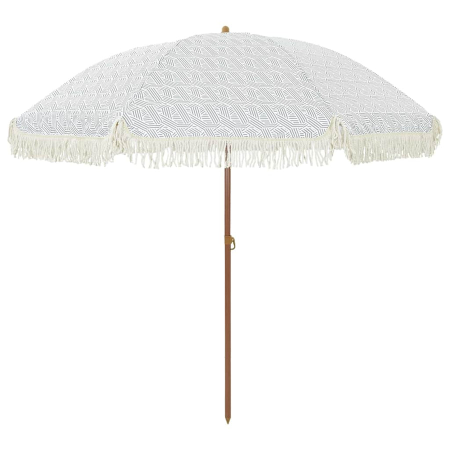 Parasol Grijs en Wit Ø 205 x 209 cm Staal
