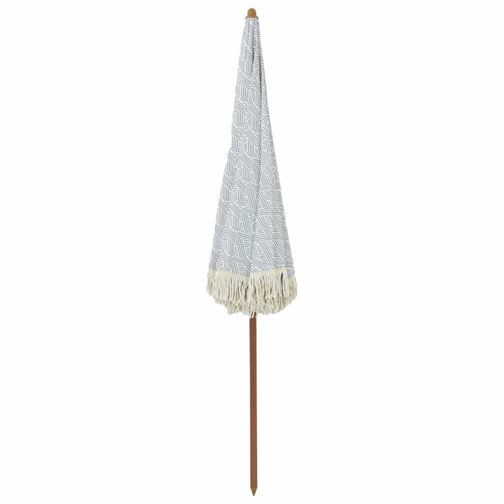 Parasol Grijs en Wit Ø 205 x 209 cm Staal
