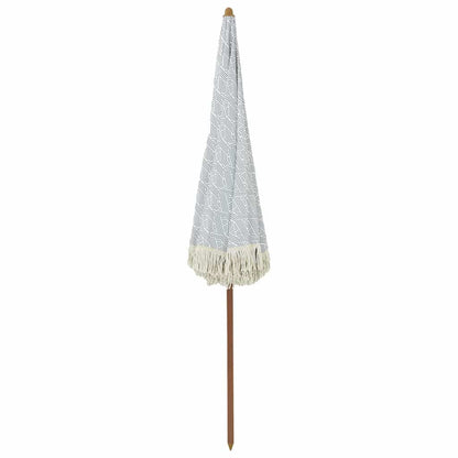 Parasol Grijs en Wit Ø 205 x 209 cm Staal