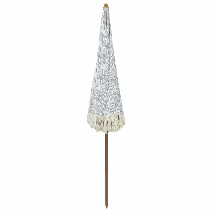 Parasol Grijs en Wit Ø 205 x 209 cm Staal