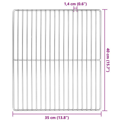 Grillrooster Zilver 40 x 35 cm Roestvrij staal