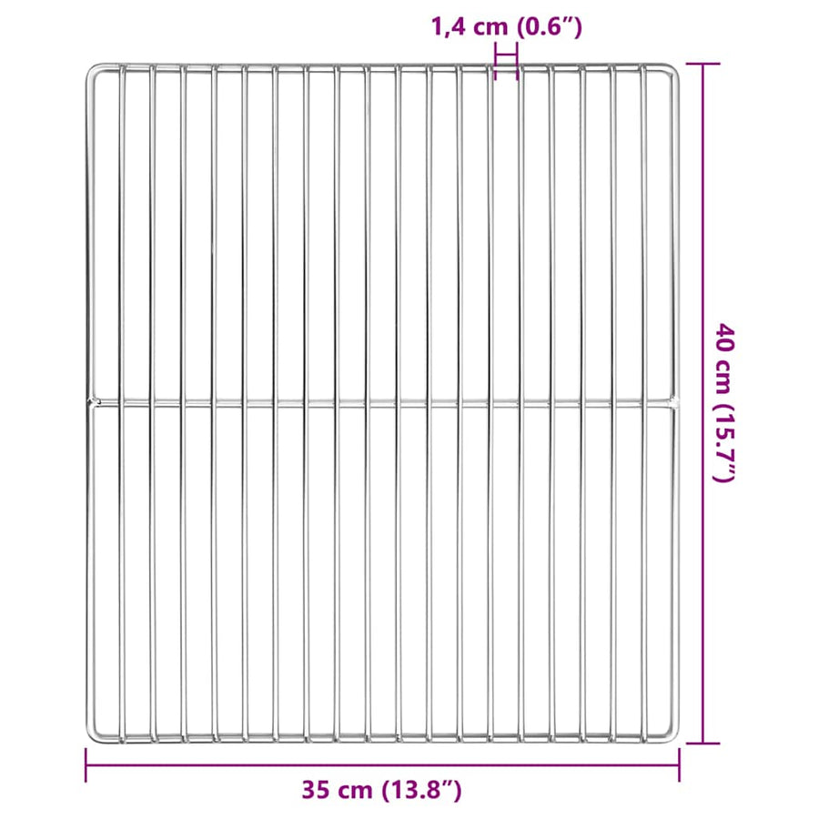 Grillrooster Zilver 40 x 35 cm Roestvrij staal