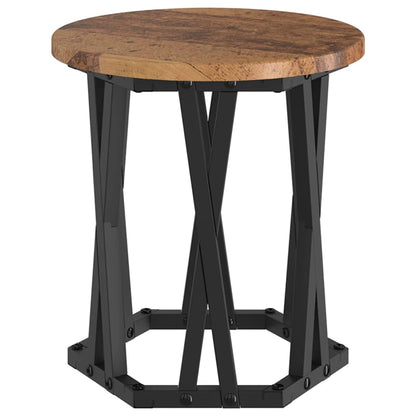 Nestbare Bijzettafel 3 pcs Oud Hout Engineered hout en staal