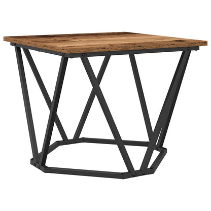 Salontafel 3 pcs Oud Hout Engineered hout en staal