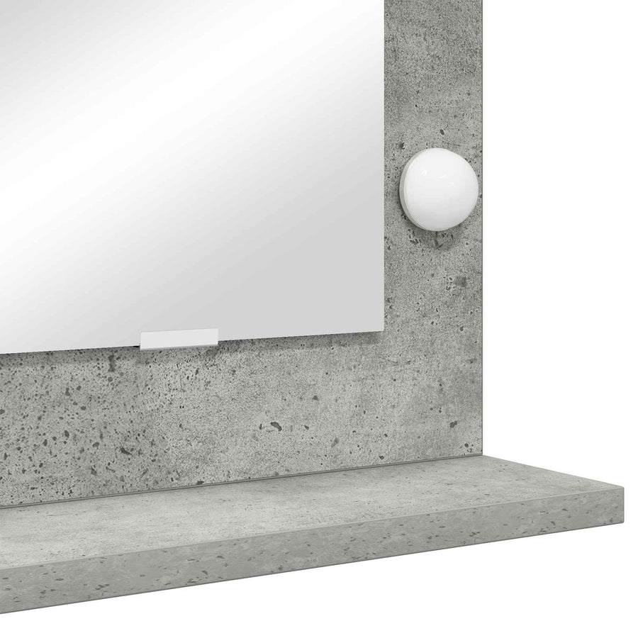 Schmink Spiegel Rechthoekig Beton Grijs 60 x 55 x 18 cm