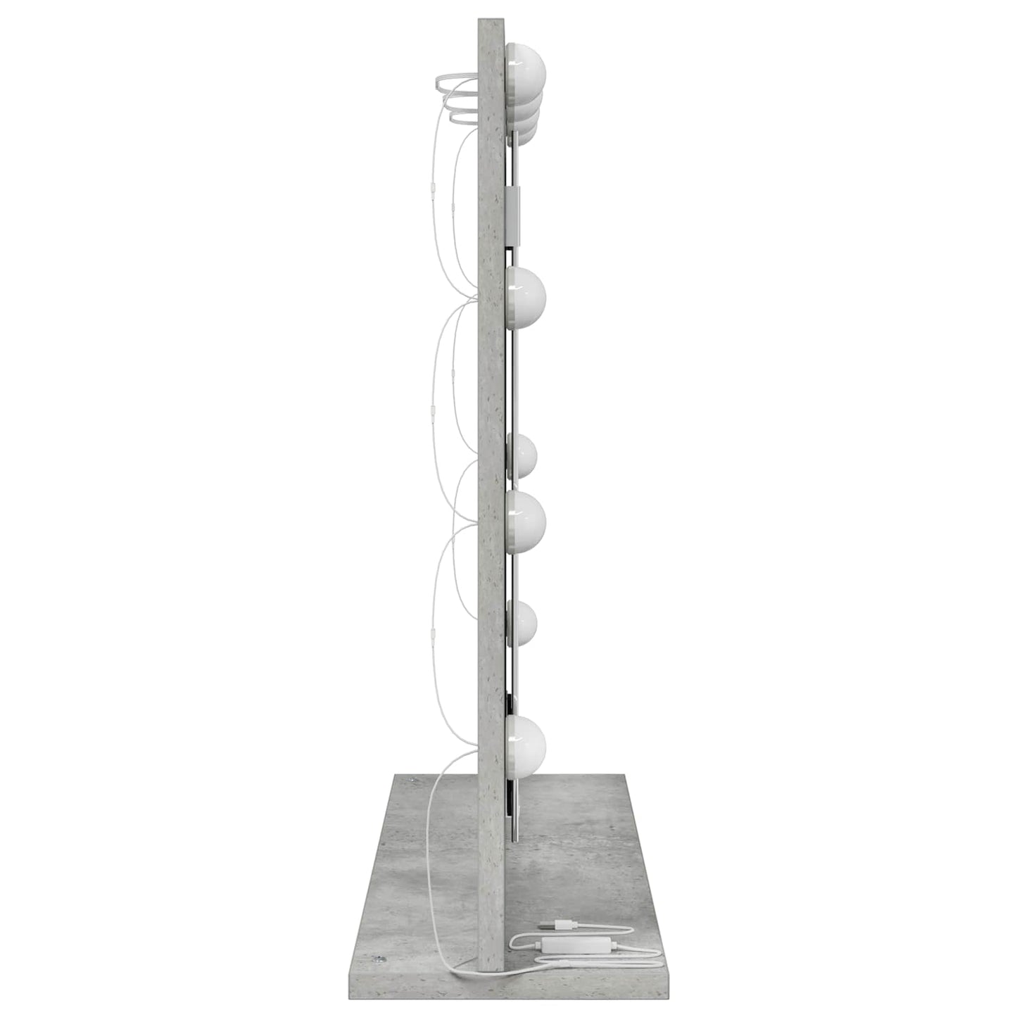 Schmink Spiegel Rechthoekig Beton Grijs 60 x 55 x 18 cm