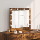 Makeup Mirror Rectangular Smoked Oak 60 x 55 x 18 cm