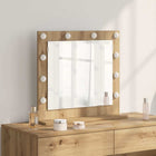 Makeup Mirror Rectangular Artisan Oak 60 x 55 x 18 cm