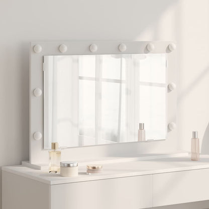 Schmink Spiegel 80 X 15 X 18 Cm Glas En Hout Met Kunststof 80 x 55 x 18 cm