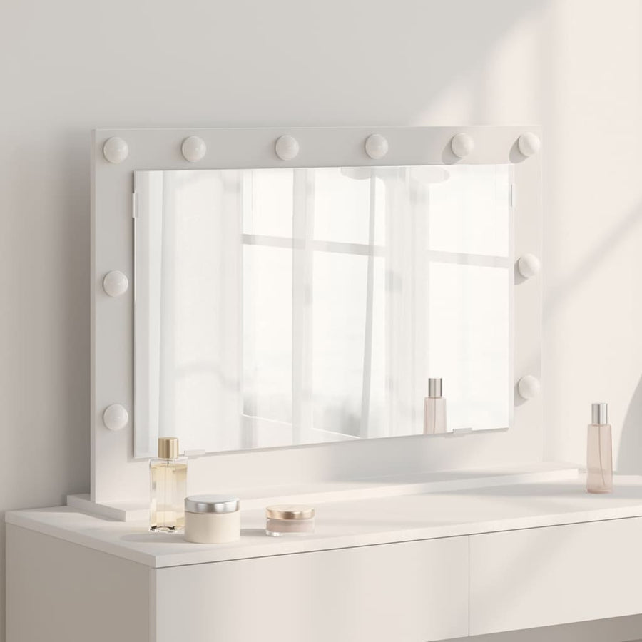 Schmink Spiegel 80 X 15 X 18 Cm Glas En Hout Met Kunststof 80 x 55 x 18 cm
