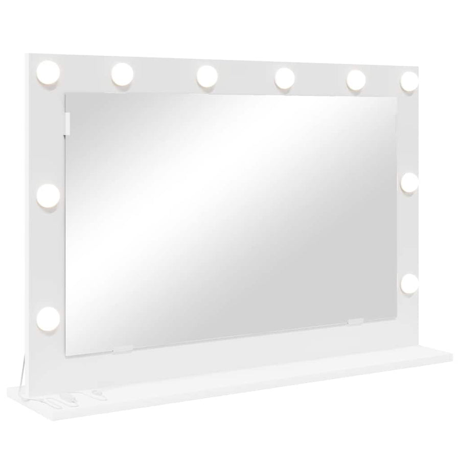 Schmink Spiegel 80 X 15 X 18 Cm Glas En Hout Met Kunststof 80 x 55 x 18 cm