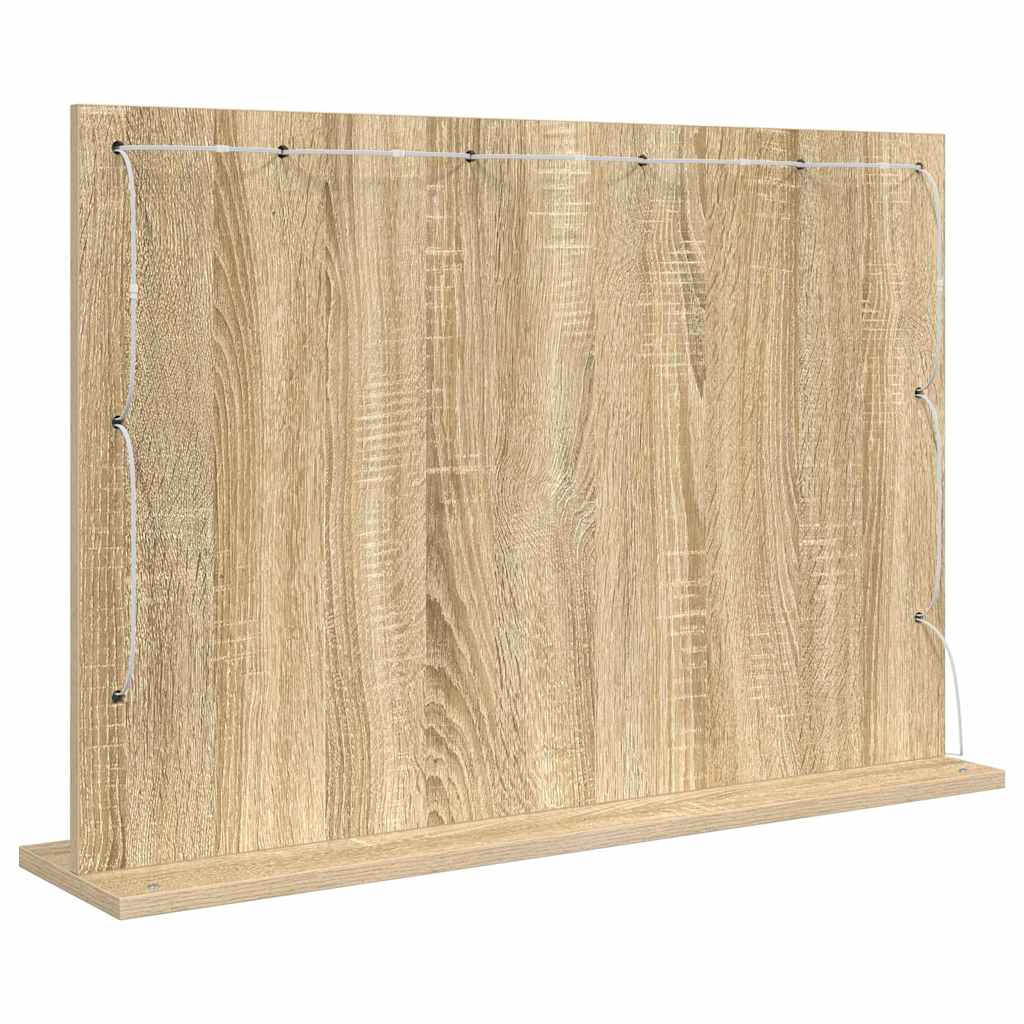 Schmink Spiegel Rechthoekig Sonoma Eiken 80 x 55 x 18 cm