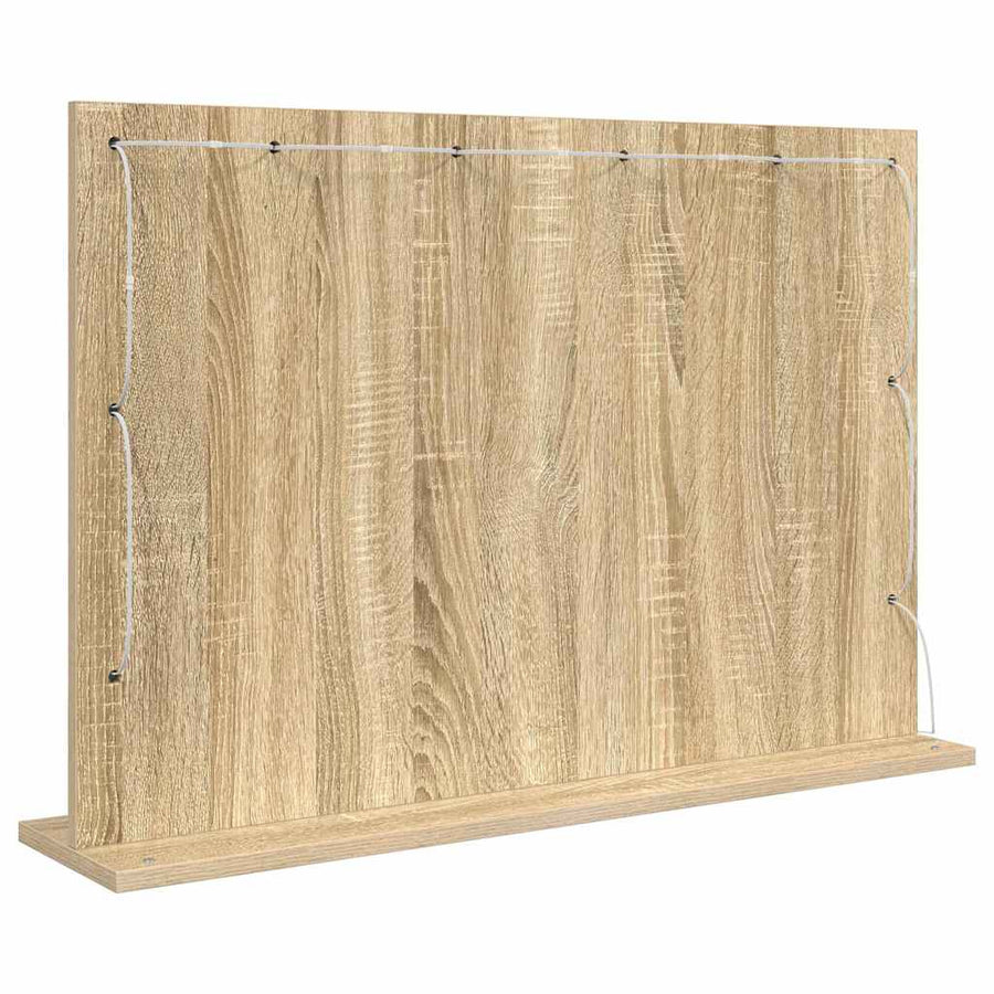Schmink Spiegel Rechthoekig Sonoma Eiken 80 x 55 x 18 cm