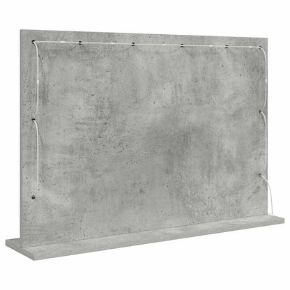 Schmink Spiegel Rechthoekig Beton Grijs 80 x 55 x 18 cm