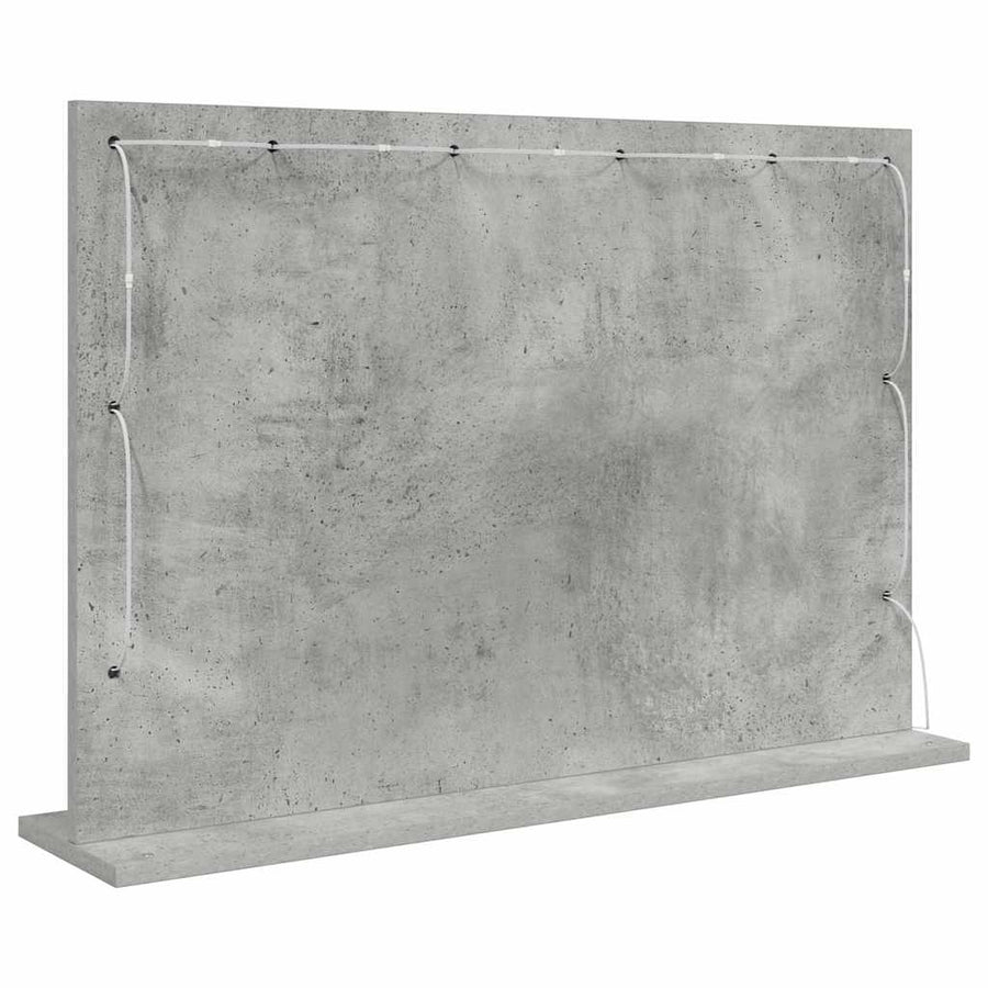 Schmink Spiegel Rechthoekig Beton Grijs 80 x 55 x 18 cm