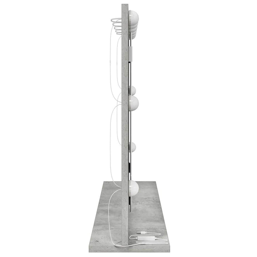 Schmink Spiegel Rechthoekig Beton Grijs 80 x 55 x 18 cm