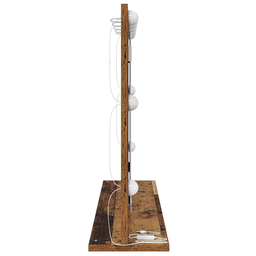 Schmink Spiegel Rechthoekig met spiegel Oudhout 80 x 55 x 18 cm