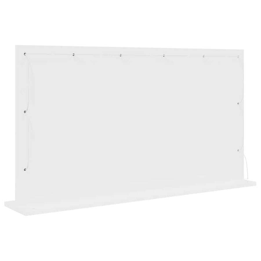 Schmink Spiegel Wit 100 x 55 x 18 cm Bewerkt hout en glas