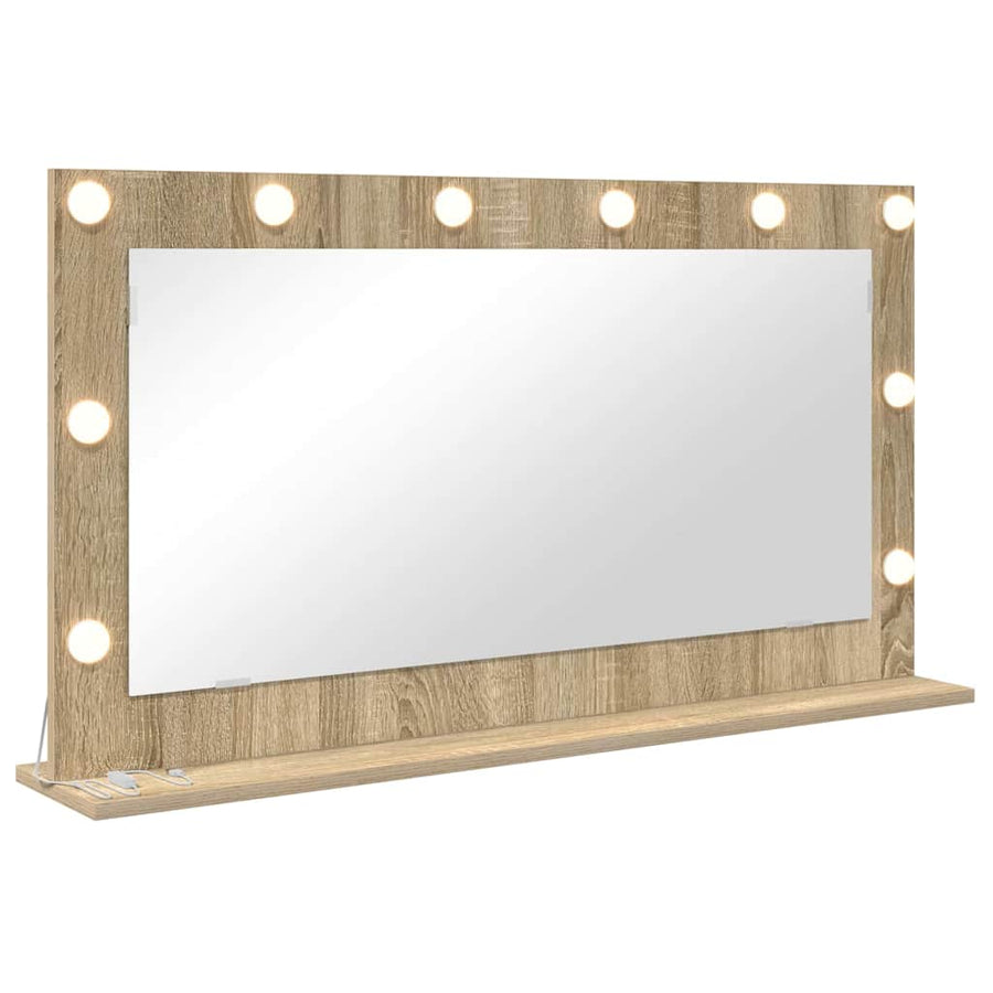 Schmink Spiegel Rechthoekig Sonoma Eiken 100 x 55 x 18 cm