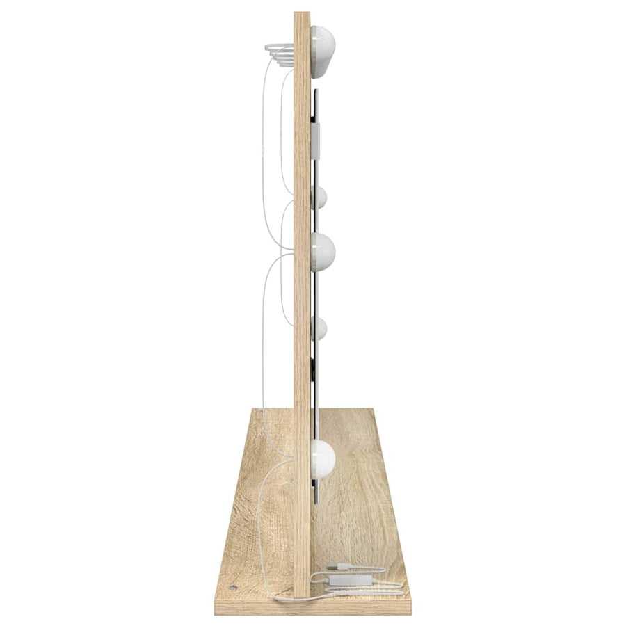 Schmink Spiegel Rechthoekig Sonoma Eiken 100 x 55 x 18 cm