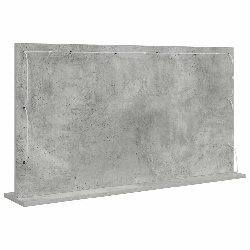 Schmink Spiegel Rechthoekig Beton Grijs 100 x 55 x 18 cm
