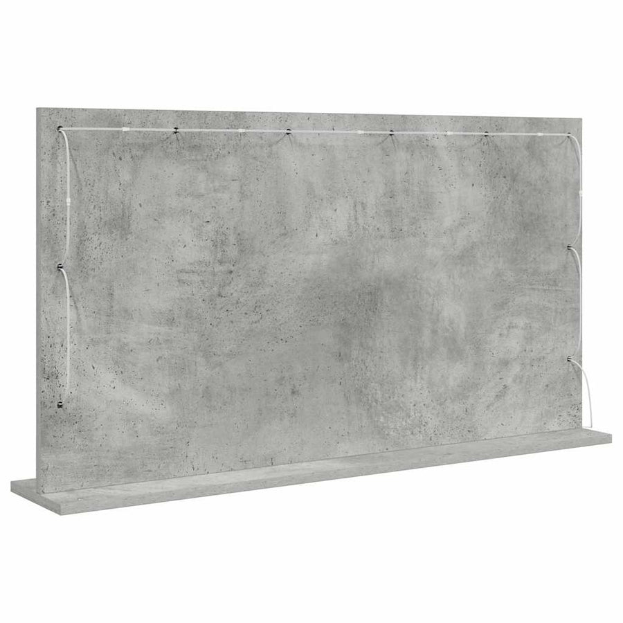 Schmink Spiegel Rechthoekig Beton Grijs 100 x 55 x 18 cm