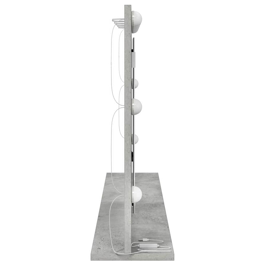 Schmink Spiegel Rechthoekig Beton Grijs 100 x 55 x 18 cm