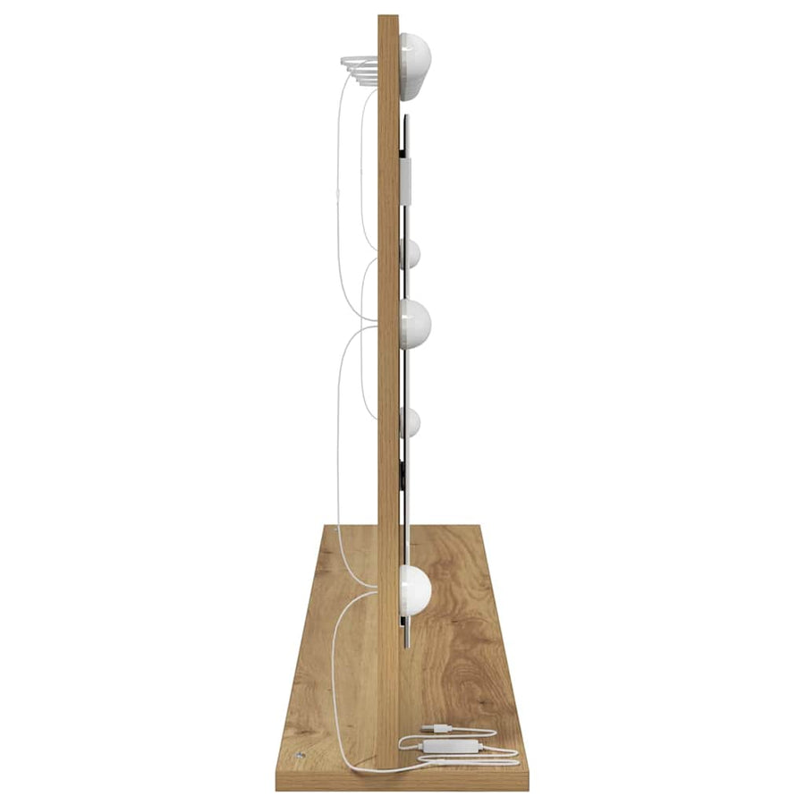 Schmink Spiegel Rechthoekig Artisan Eiken 100 x 55 x 18 cm