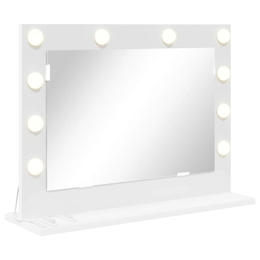 Schmink Spiegel Wit 60 x 45 x 18 cm Glas en Hout met Kunststof