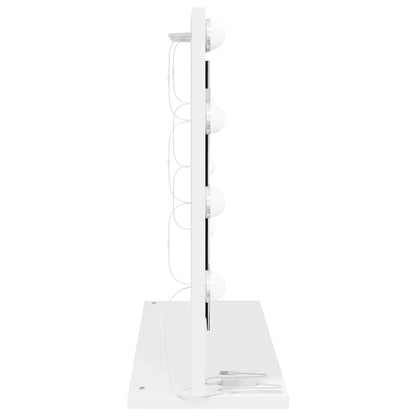 Schmink Spiegel Wit 60 x 45 x 18 cm Glas en Hout met Kunststof